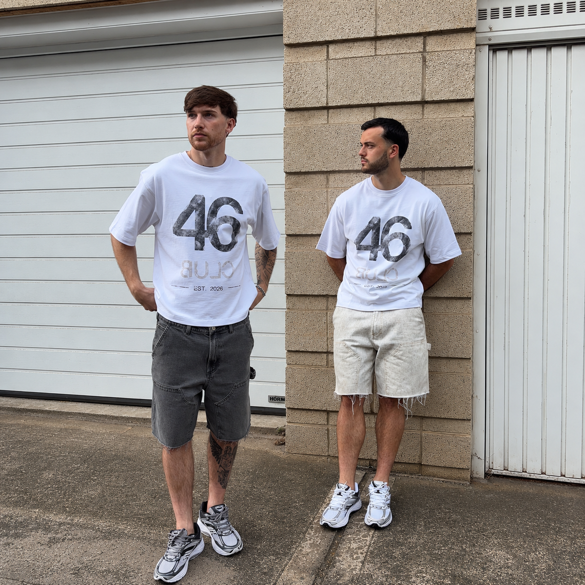 46 REVERSE CLUB TEE IN WHITE
