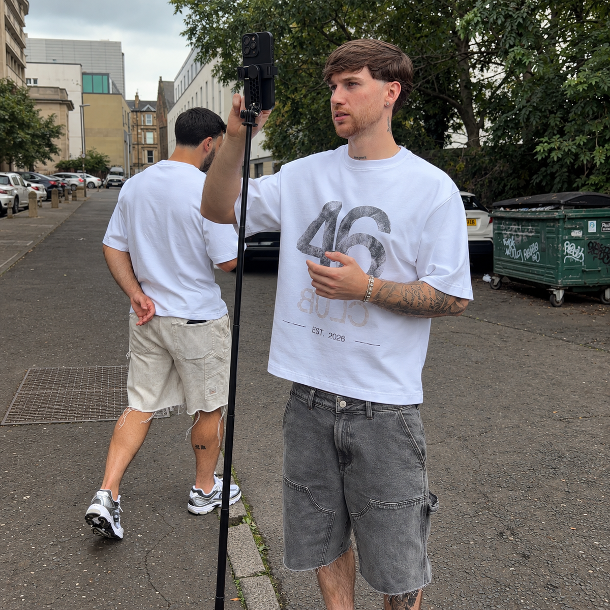 46 REVERSE CLUB TEE IN WHITE